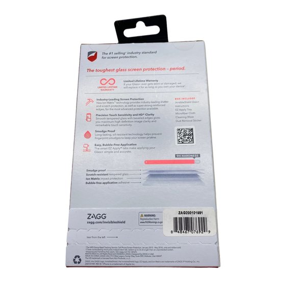 Zagg Invisible Shield Glass + Screen Protector for iPhone Xr - Picture 2 of 2